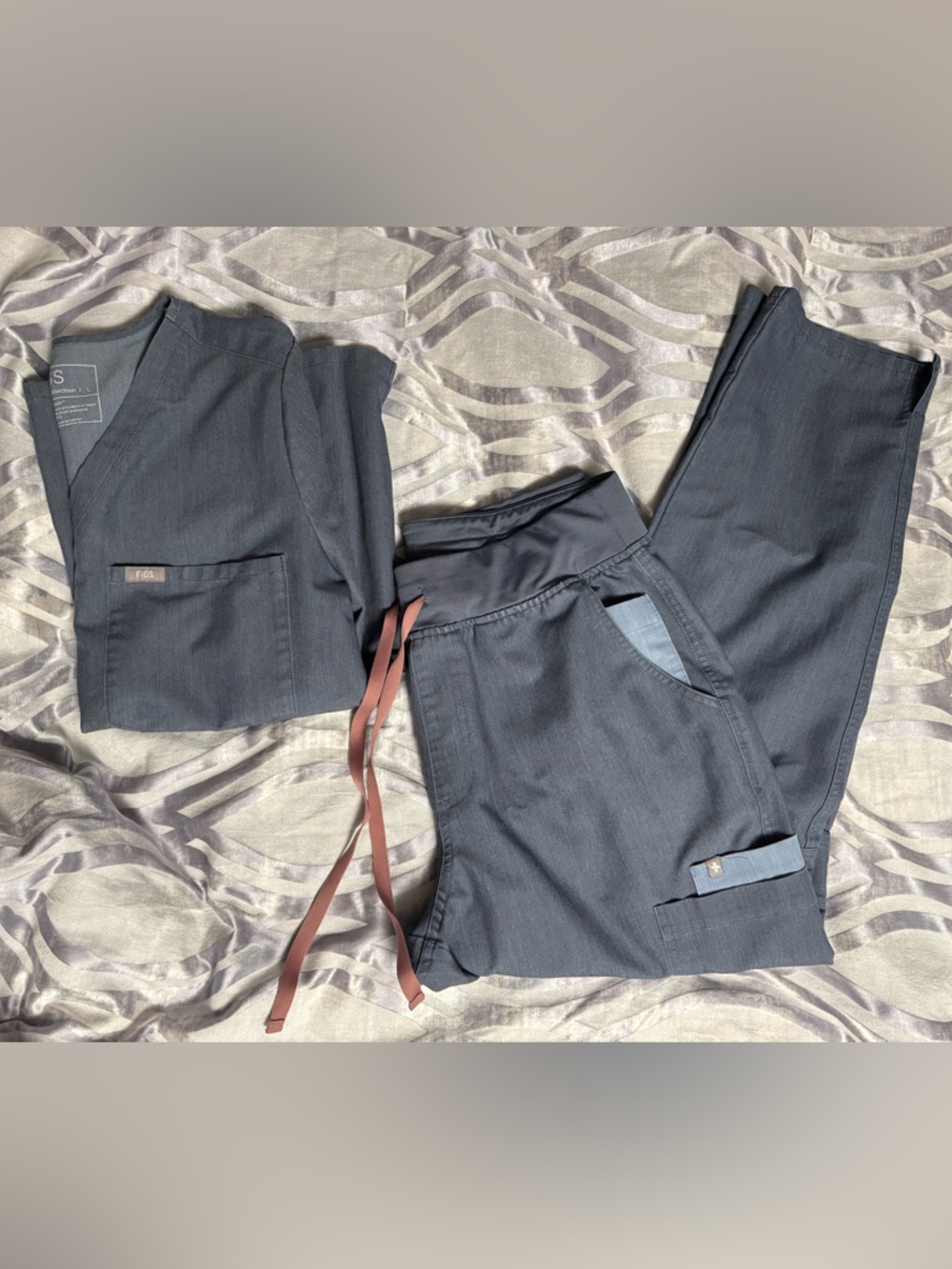 Gray FIGS scrub set